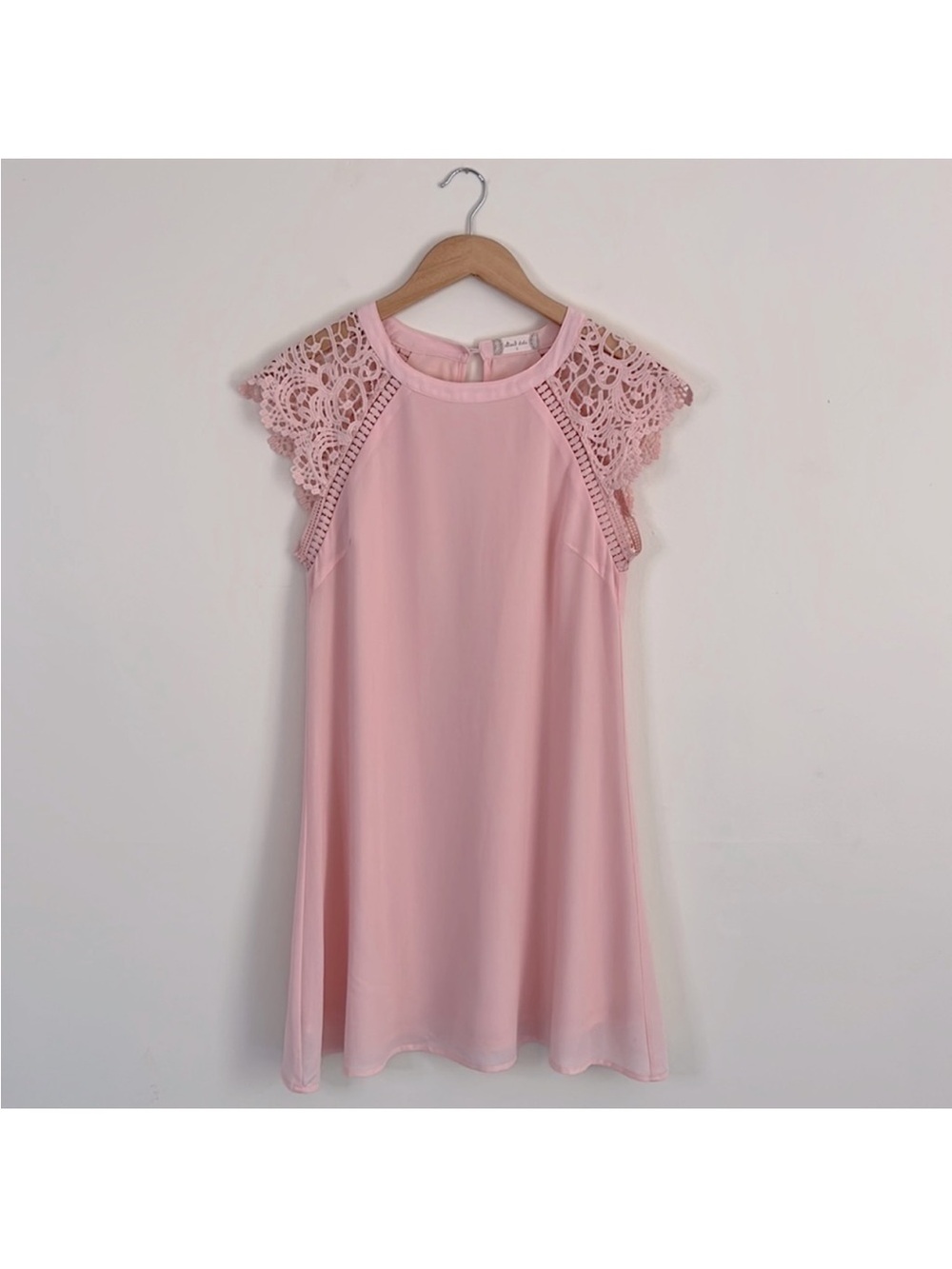 Altar'd State Pink Lace Detail mini Dress size small